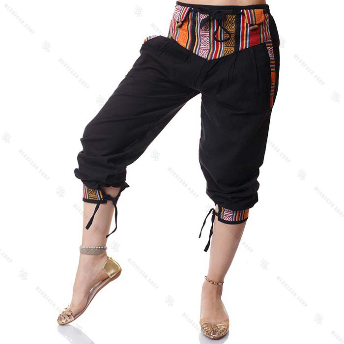 شلوار سنتی مشکی گلیمی – Black Kilim Trouser