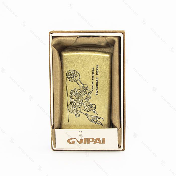 جعبه سیگار فلزی برنزی Guipai مدل هارلی دیویدسون